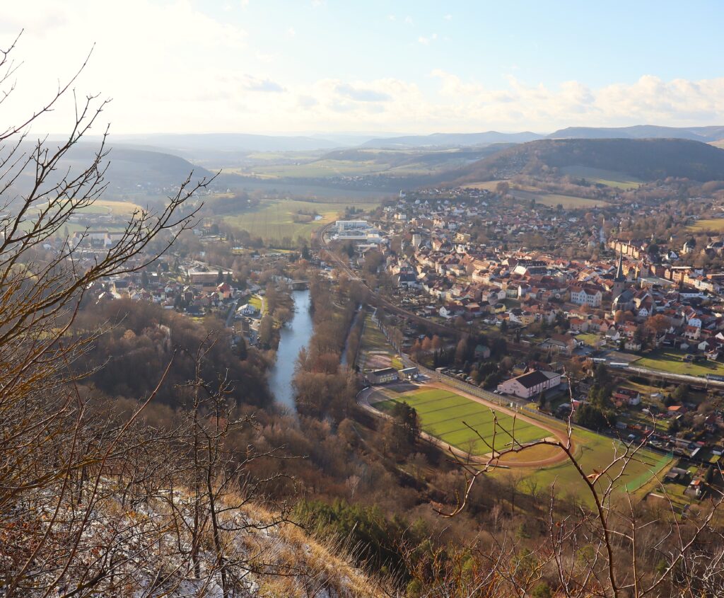 Blick auf Kahla und das Saaletal Heimat unseres Handwerksbetriebs“